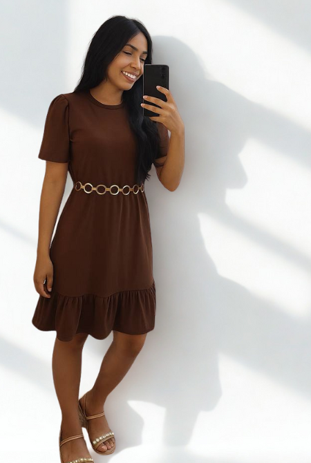 Vestido Manga Princesa Curto - Imagem 4